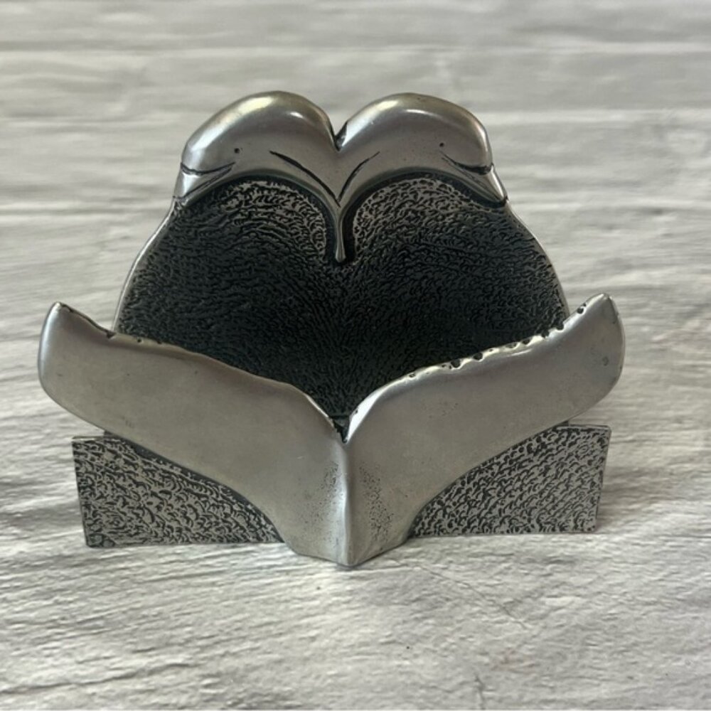 Dolphin Pewter Signed Business Card Holder